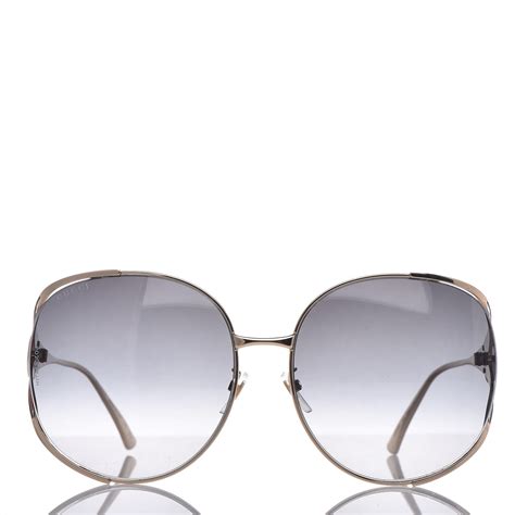 gucci round gold glasses|gucci women's oversize round sunglasses.